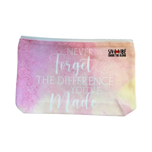 Siva Vibe “Share the Aloha” Canvas Makeup Bag w mirror