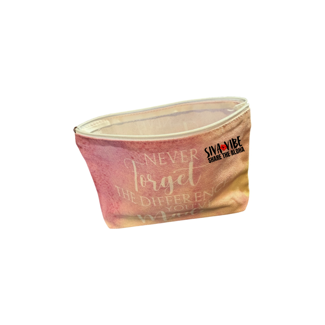 Siva Vibe “Share the Aloha” Canvas Makeup Bag w mirror
