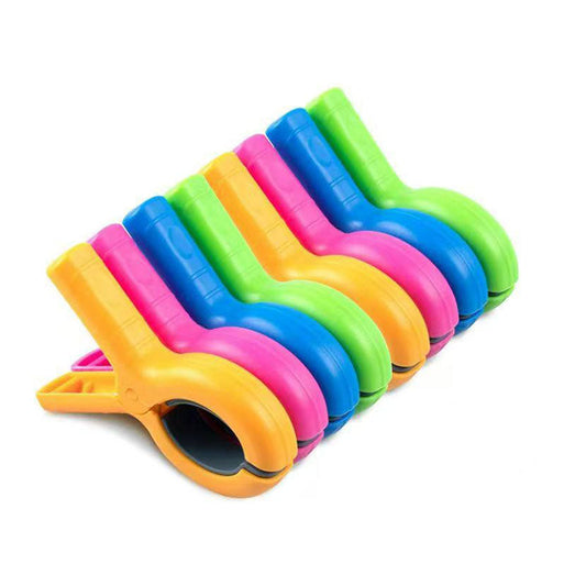 4/8-piece beach towel clips: for beach chairs, pool, cruise. Heavy-duty, strong, also works as clothes pins.