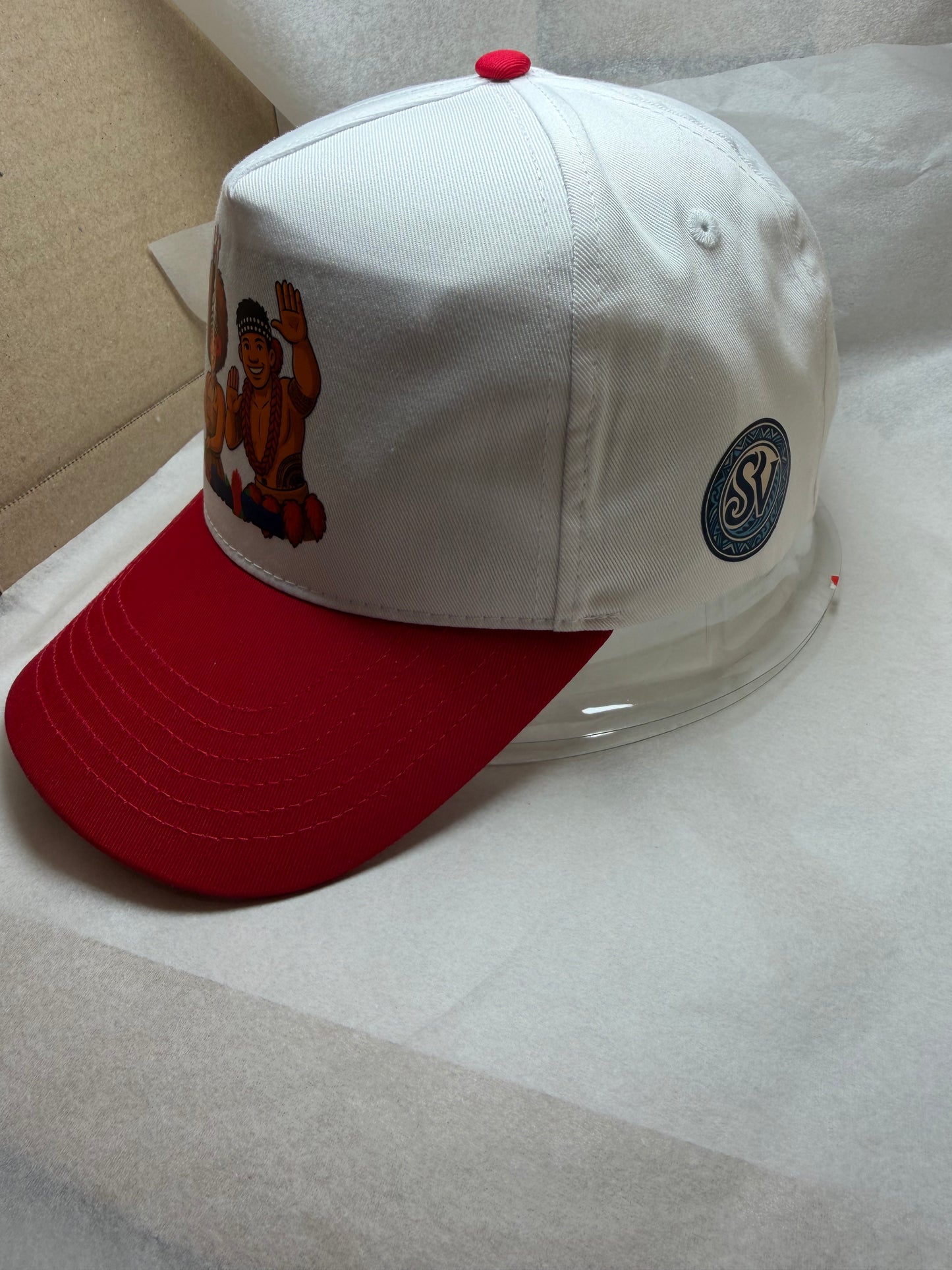 High Profile 5-Panel Cotton Trucker Hat | Unisex Snapback Cap – Taupou & Manaia