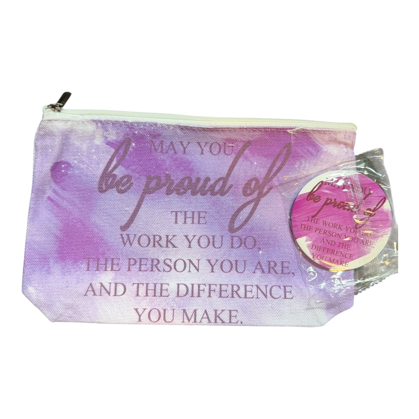 Siva Vibe “Share the Aloha” Canvas Makeup Bag w mirror