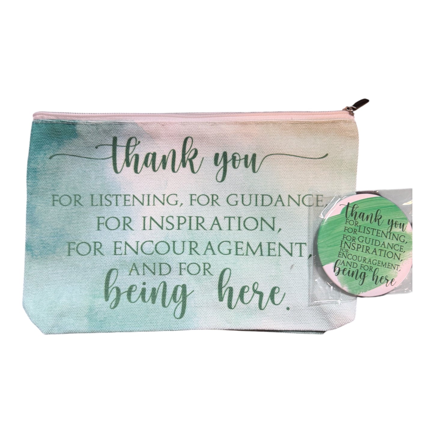 Siva Vibe “Share the Aloha” Canvas Makeup Bag w mirror