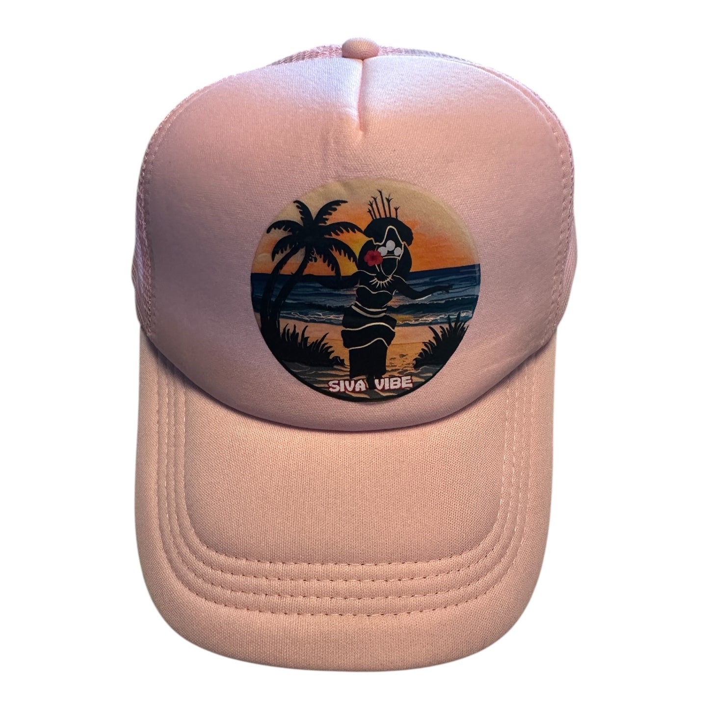 Taupou Foam Trucker Hat - Sublimated Polynesian Design | Siva Vibe
