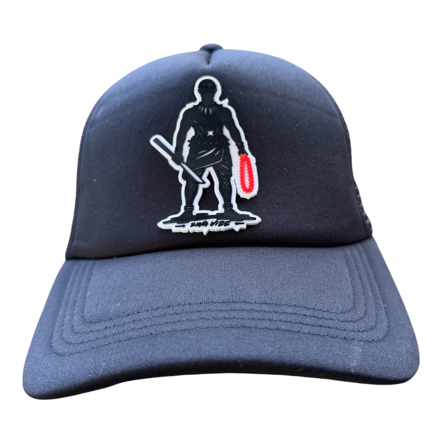 Manaia XL Trucker Hat – Polynesian Warrior Rubber Patch | Island Vibes Collection
