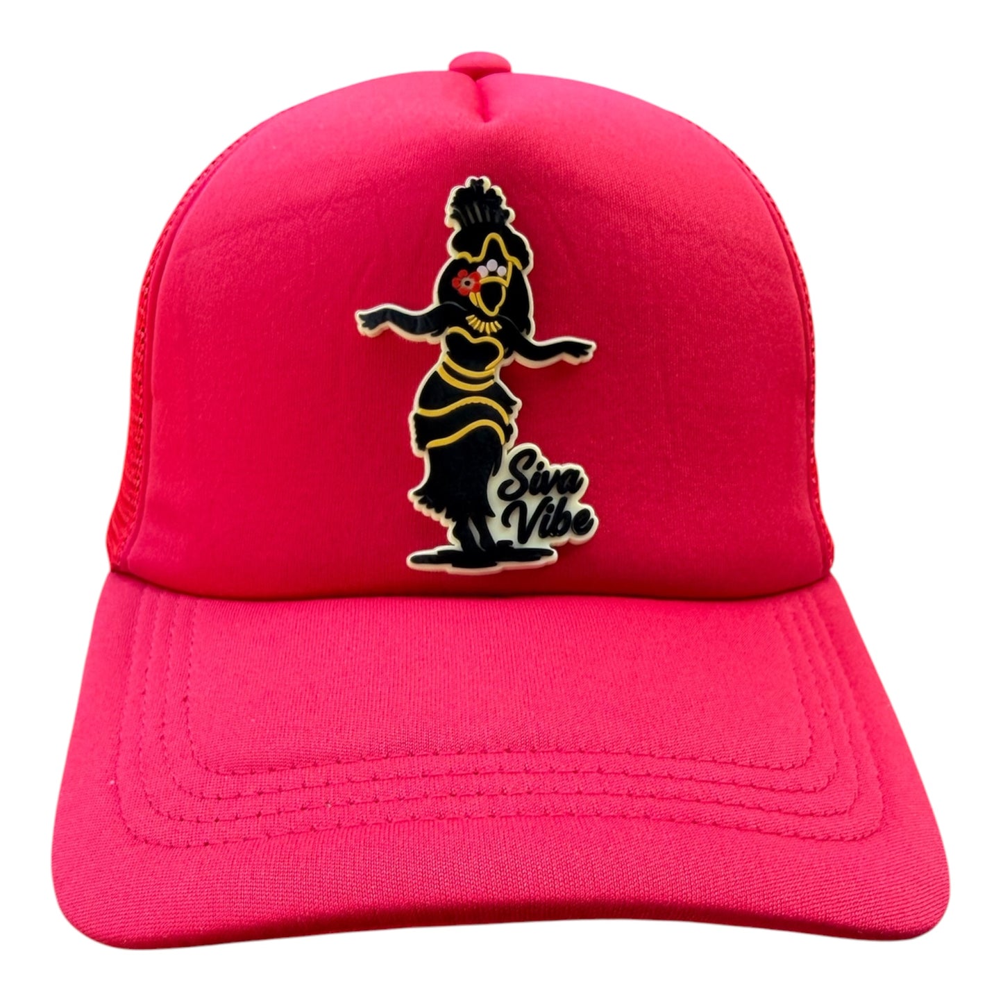 Taupou XL Trucker Hat – Polynesian Dancer Rubber Patch | Island Vibes Collection