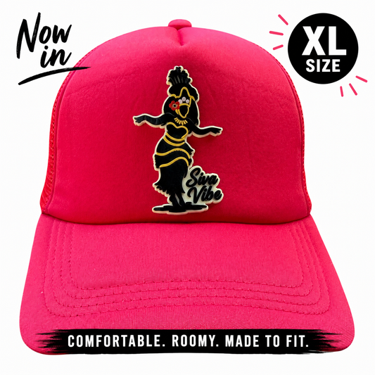 Taupou XL Trucker Hat – Polynesian Dancer Rubber Patch | Island Vibes Collection