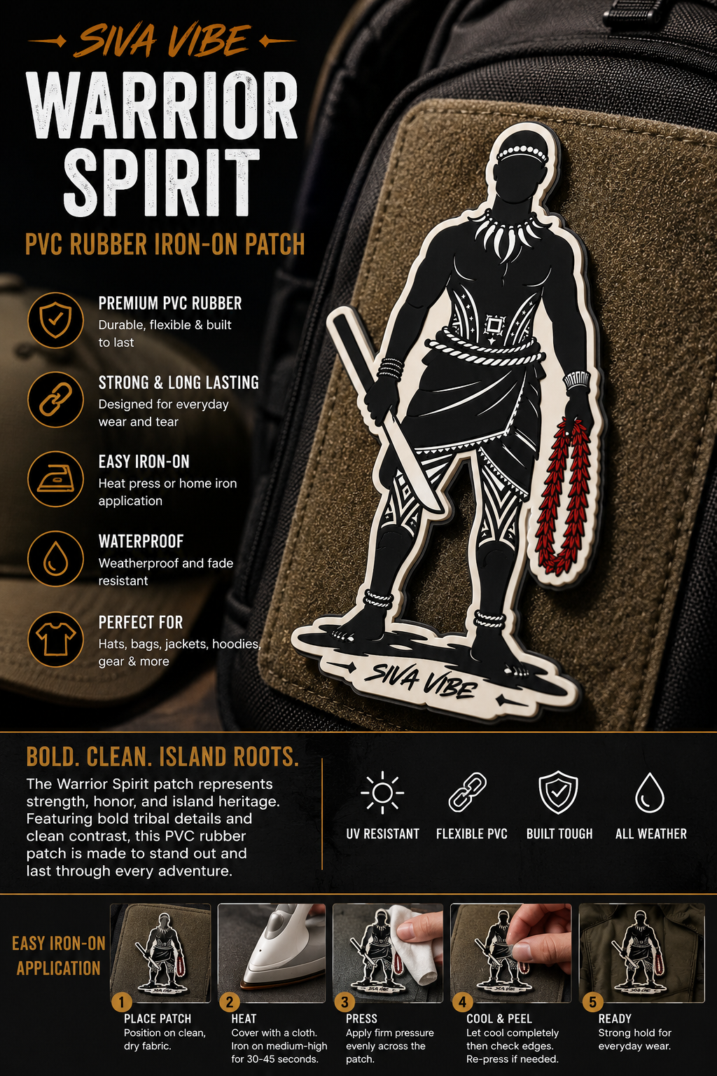 Manaia PVC Rubber Patch