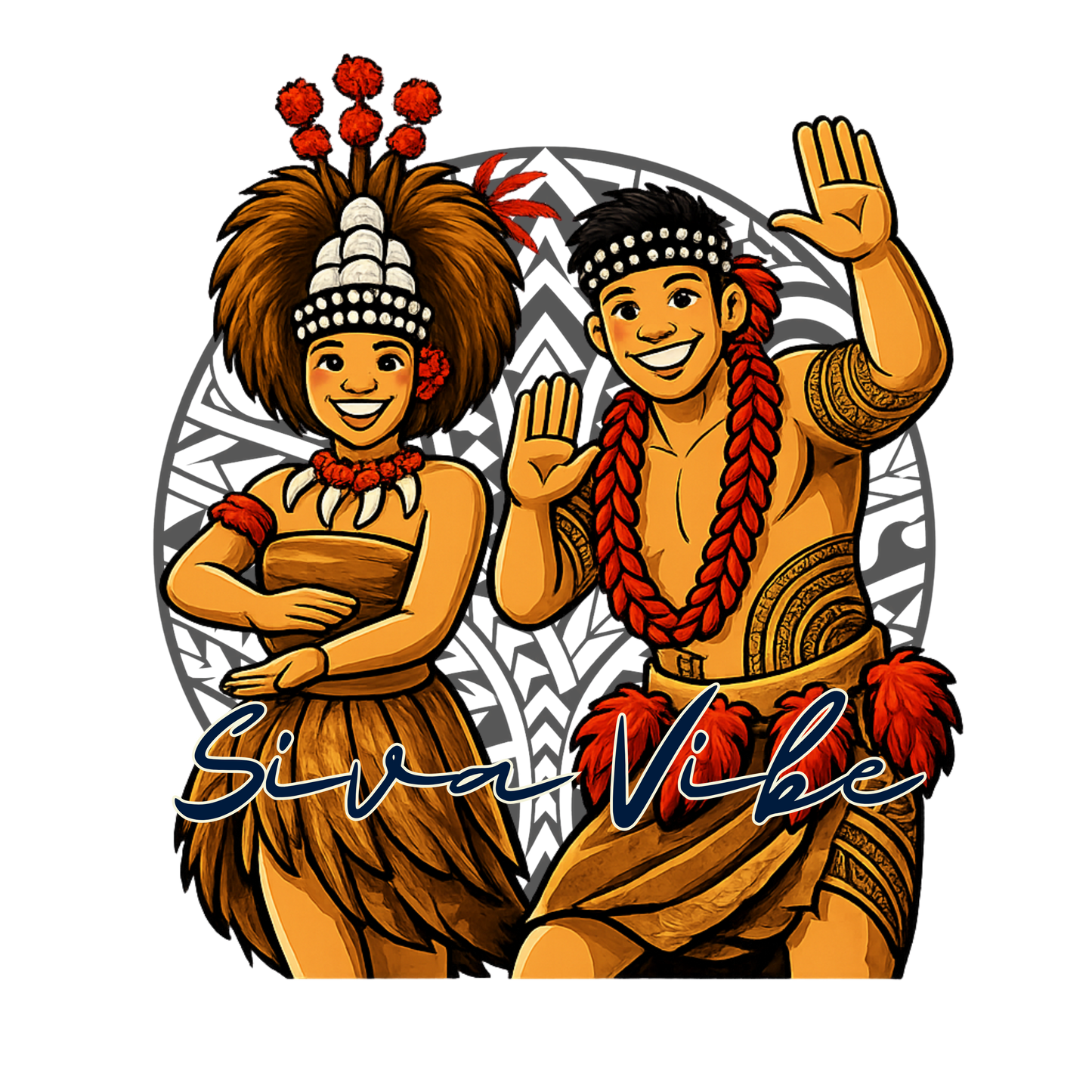 Taupou & Manaia UV DTF Transfer Sticker